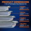 Set of 4 - Rectangular Oven Safe Glass Bakeware Set with Grey Plastic Lids