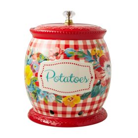 Sweet Romance 8.5-inch Ceramic Potato Keeper with Lid