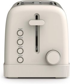 2 Slice Toaster, 6 Setting Shade Control w Reheat, Cancel, Bagel & Defrost Buttons, Removable Crumb Tray, Anti Jam & Auto Shutoff