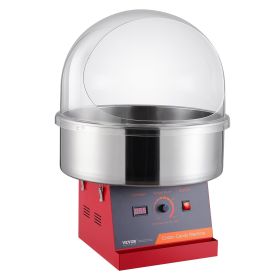 VEVOR Electric Cotton Candy Machine, 1000W Candy Floss Maker, Commercial Cotton Candy Machine with Cover, Stainless Steel Bowl, and Sugar Scoop