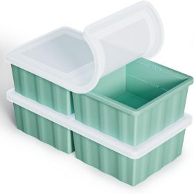 Silicone Freezer Tray for Soup Ice Cubes: 2-Cup Freezing Tray with Lid for Meal Prep - 2Pack Silicon Soup Portion Freeze Trays Make Stock Souped
