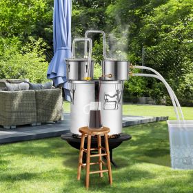 Moonshine Still Water Alcohol Distiller 13.2Gal W/Thumper Keg & Water Pump (Option: silver)